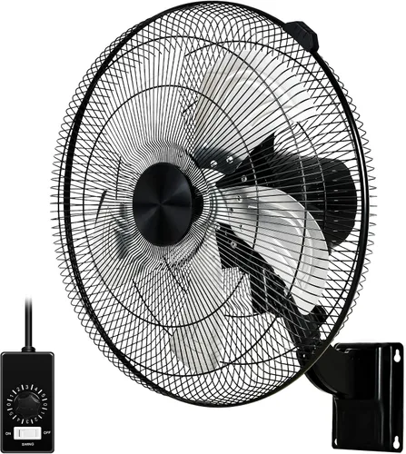 Simple Deluxe Ventilador de pared de metal de 18 pulgadas, ventilador de esquina y patio al aire libre máximo de 4200 CFM, flujo de aire de alta
