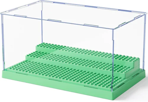 Miniatura 7 de Mlikero Vitrina para Minifiguras, Figuras de Acción y Bloques, Caja de Exhibición de Minifigura Extraíble para Almacenamiento de Colección de gris