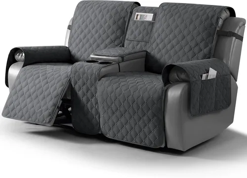 Miniatura 24 de TAOCOCO Funda para Sillón de Dos Plazas Reclinable 100% Impermeable con Consola Central, Funda de Sofá Reclinable Reversible para 2 Asientos