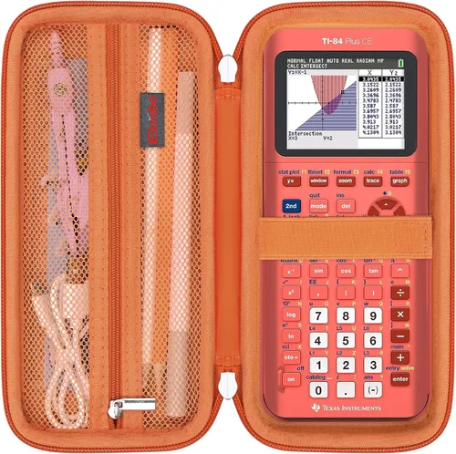 Miniatura 13 de Elonbo Funda de transporte para calculadora gráfica a color Texas Instruments TI-84 Plus CE/TI-84 Plus/TI-83 Plus/TI-83 Plus CE, bolsillo de malla