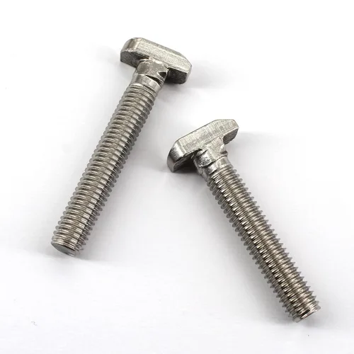 Miniatura 2 de Perno de ranura en T de acero inoxidable M8x20mm 304 Serie 40 Perfil de aluminio en forma de T Tornillo de 0.701 in Tamaño de la cabeza