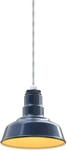 Miniatura 45 de Steel Lighting Co. Inglewood - Lámpara de granero Lámpara montada en el techo Cúpula redonda de 8 pulgadas vástago inclinado de 12 pulgadas