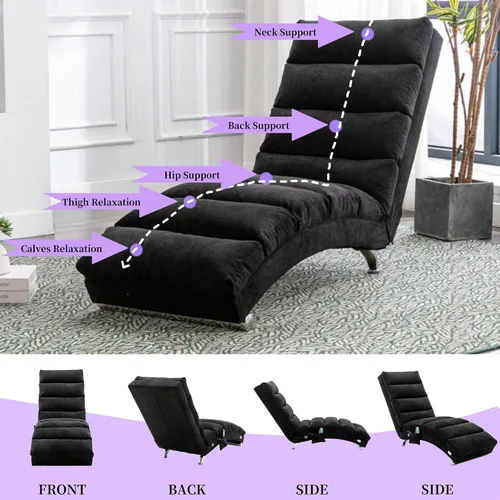 Miniatura 5 de Chaise Lounge - Silla de lino para interiores, silla reclinable eléctrica tapizada, moderna para dormir, sofá, tumbona para dormitorio, sala