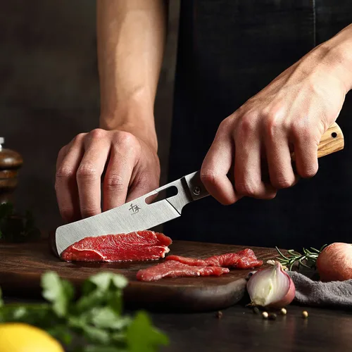 Miniatura 5 de SENBON Cuchillo de chef plegable de bolsillo ultra afilado de acero inoxidable 440A, cuchillo de utilidad para pelar, cuchillo de fruta, mango