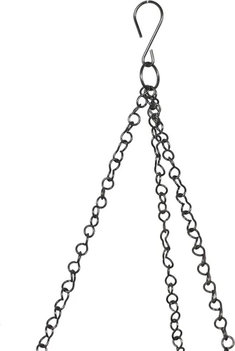 Miniatura 5 de Deco 79 Macetero de metal para interiores y exteriores, maceta colgante con cadena, juego de 2 colgadores de 5 pulgadas, 7 pulgadas de alto