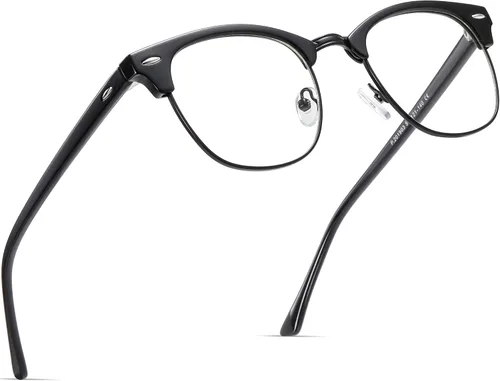 Miniatura 20 de Gafas de Luz Azul para Mujer/Hombre Gafas de Computadora de Luz Azul para Mujeres/Hombres A04-cristal marco plateado