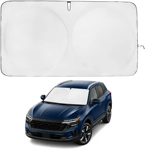Miniatura 202 de Kinder Fluff Parasol para parabrisas Protección solar reflectante patentada para automóvil, certificado 99% de bloqueo UVR, interior fresco