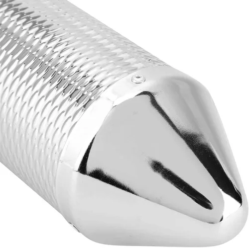 Miniatura 9 de Alomejor Guiro de metal, instrumento de percusión de acero inoxidable duradero con sonido fuerte con raspador para profesores de música