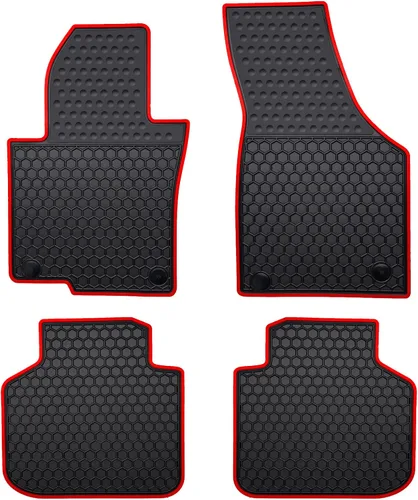Miniatura 11 de Tapetes de auto a medida para Volkswagen VW Atlas 2018-2025 con asientos de butaca de segunda fila, alfombrillas de goma para auto resistentes, Todo