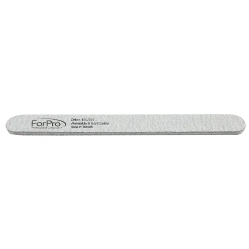 Miniatura 20 de ForPro Professional Collection ForPro Zebra Tabla de Espuma, Grano 80/80, Lima de Uñas de Manicura de Doble Cara, 7 pulgadas L x 0.75 pulgadas A