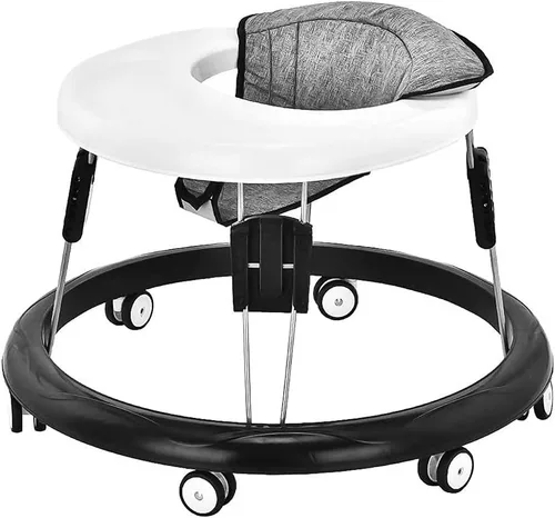 KITCISSL Andadores para bebés para niños y niñas, andadores de primera calidad para bebés con asiento inflable ajustable, ruedas universales, Gris a