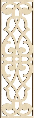 Miniatura 68 de 9 3/8"W x 24 3/8"H x 1/4"T Bellaire Decorativos Paneles de pared de madera calado, abedul
