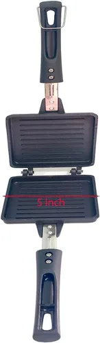 Miniatura 4 de Sandwichera de gas para estufa, tostadora de sándwich antiadherente, prensa de sándwich portátil para estufa de gas, fácil de usar y limpiar