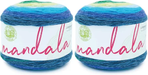 Miniatura 66 de Lion Brand Yarn Mandala - Hilo multicolor para ganchillo,tejido y manualidades, color Liger, 1770 pies, paquete de 1 unidad