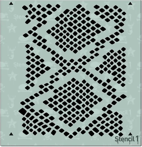 Stencil1 Plantilla pequeña de piel de serpiente de 5.75 x 6 pulgadas – Plantillas reutilizables de calidad duradera para dibujar y pintar –