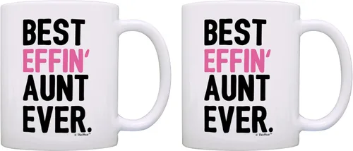 Miniatura 15 de Regalos para tía para mujer, regalo divertido para tía de la mejor tía Effin, regalo para tía, regalo para tía, taza de café, taza de café