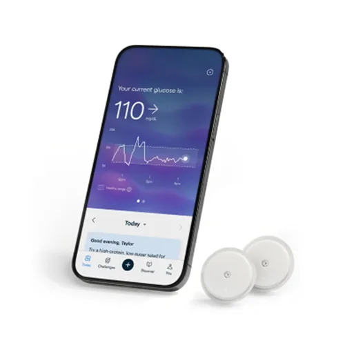 Miniatura 13 de Lingo Monitor Continuo de Glucosa (CGM) y Aplicación. Fabricado por Abbott. Conozca el impacto de lo que come. 1 biosensor Lingo dura hasta 14
