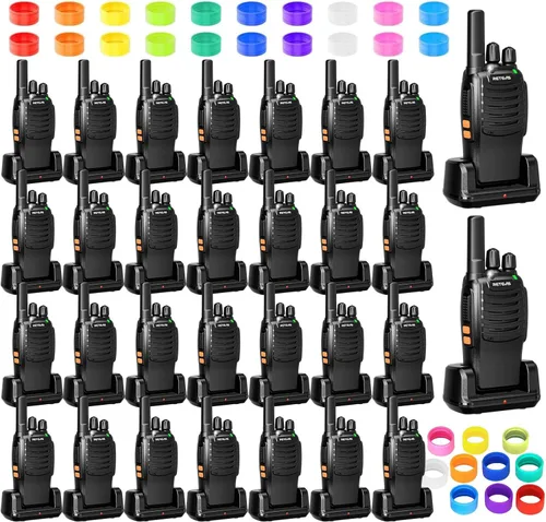 Miniatura 15 de Retevis H-777 - Walkie Talkies de 2 vías de largo alcance, Radios bidireccionales recargables, Walkie Talkies manos libres para adultos con base