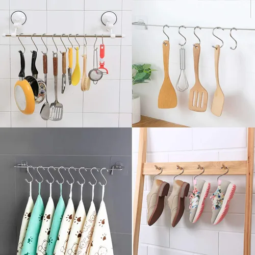 Miniatura 4 de Paquete de 20 ganchos en S para colgar, ganchos de metal en forma de S de 3.4 pulgadas resistentes para macetas, sartenes, plantas, bolsos, tazas