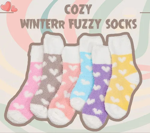 Miniatura 6 de Plush Slipper Socks Women - Colorful Warm Fuzzy