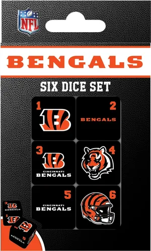 Miniatura 15 de MasterPieces Game Day - NFL Baltimore Ravens - Juego de 6 dados con logotipo del equipo, tamaño estándar D6
