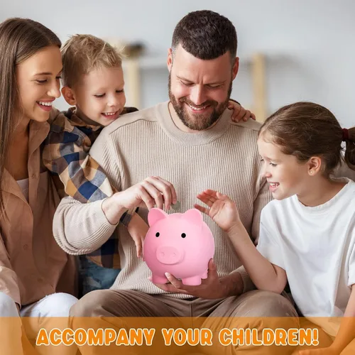 Miniatura 5 de Gerrii 9 hucha de plástico a granel para niños, caja de dinero de cerdo grande, irrompible, caja de ahorro para adultos, niñas, niños, Pascua