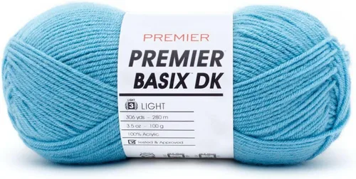 Miniatura 48 de Premier Yarns Basix Hilo DK, hecho de acrílico, hilo ideal para ganchillo y tejido, lavable a máquina, rosa camafeo, 3.5 onzas, 306 yardas Rosa Cameo