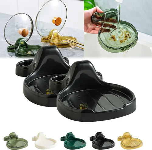 Miniatura 12 de Espátula de cocina multifunción, soporte para espátula de cocina multifuncional, soporte para cucharas con soporte para tapa, espátula de cocina