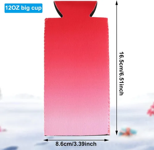Miniatura 6 de Boao 18 fundas delgadas para enfriar latas, de neopreno, aisladas, para latas de bebidas, taza de café, funda reutilizable para bodas, despedidas