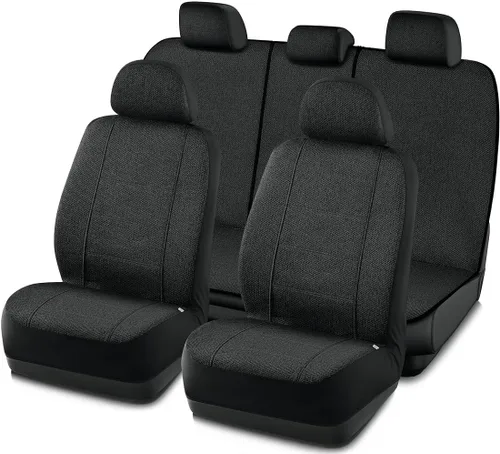 Miniatura 7 de Road Comforts Fundas de asiento de automóvil para asiento delantero, respaldo alto, protector de asiento de lino transpirable resistente, bolsa