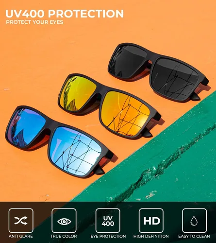 Miniatura 5 de KALIYADI Gafas de sol polarizadas para hombres y mujeres, gafas de sol para hombre con protección UV para conducir, pescar y jugar golf
