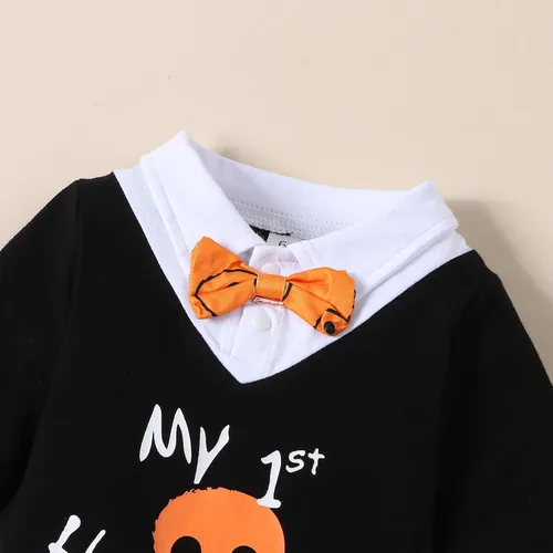 Miniatura 4 de VINUOKER Conjunto de ropa de caballero para bebé, traje de Navidad, traje de Navidad, mono de bebé, 3 piezas, conjunto de algodón
