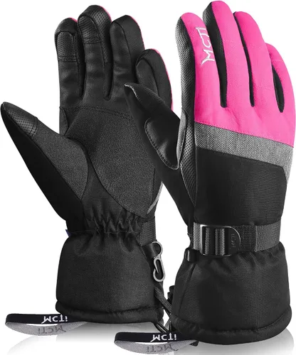 Miniatura 22 de MCTi Guantes de esquí, impermeables, para snowboard y nieve, 3M, Thinsulate, para clima frío, para mujer, para invierno, con pantalla táctil