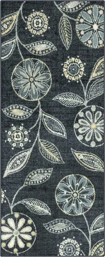 Miniatura 10 de Maples Rugs Reggie - Alfombra de pasillo floral, fabricada en Estados Unidos, lavable, antideslizante, alfombra de interior para cocina, pasillo