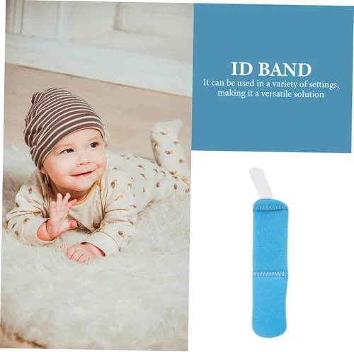 Miniatura 8 de TEHAUX 4pcs banda médica paciente ID banda infantil ID pulsera bebé hospital médico cómodo para distinguir Bluex4 piezas