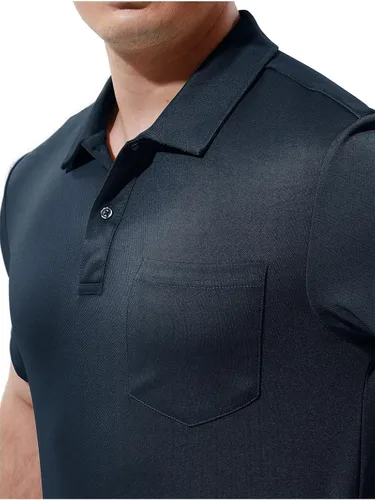 Miniatura 4 de YSENTO Polo para hombre, de manga corta, con cuello y bolsillo