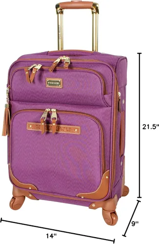 Miniatura 6 de Steve Madden Designer Luggage Collection - Maleta ligera y expandible de lado suave para hombres y mujeres, bolsa de transporte duradera de 20