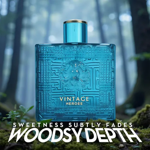 Miniatura 2 de A CENTER Vintage Hero - Perfume de colonia para hombre, espray natural, aroma masculino, maravilloso regalo de fragancia, Eau de Parfum para uso