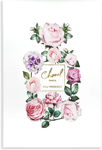 Miniatura 12 de Stupell Industries Fashioner Perfume Flower Blue Watercolor, Design by Artist Amanda Greenwood - Arte de pared, 10 x 15 pulgadas, placa de madera