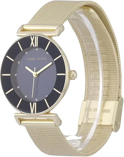 Miniatura 4 de Anne Klein Reloj pulsera de malla acentuada con purpurina para mujer