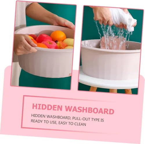 Miniatura 3 de Toddmomy 1 juego de lavabo de ropa para muñecas de bebé, ropa infantil, tabla de lavar a mano para niños, papelera para lavandería, lavabo de cara