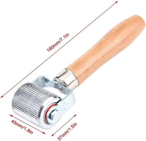 Miniatura 3 de Herramienta de reparación de neumáticos de parche, herramienta de reparación de rodillos de rodamiento de bolas con mango de madera para rueda