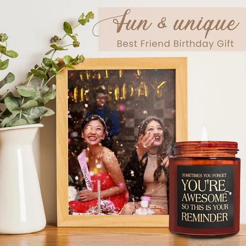 Miniatura 5 de Regalos para mujeres y hombres – Vela inspiradora relajante para aliviar el estrés – Amistad, regalo de cumpleaños para su hermana, esposa, novia