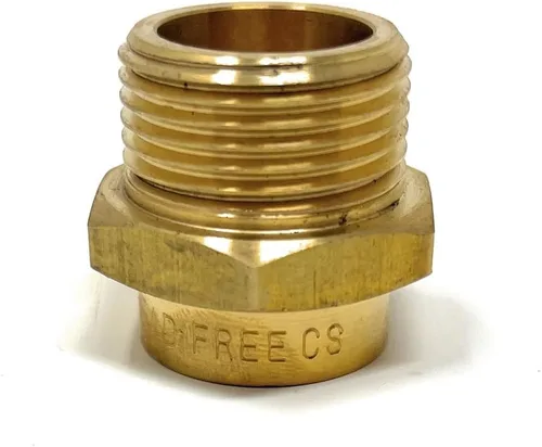 Miniatura 26 de Adaptador de latón sin plomo Cascada, rosca G británica BSPP macho a NPT hembra (1" x 1" (1 pieza))