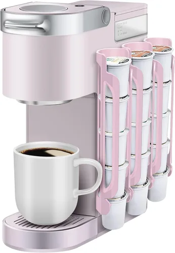 Soporte para tazas K para Keurig: soportes para cápsulas de café para mostrador de espacio pequeño, soportes para Kcup para montaje en pared (3,