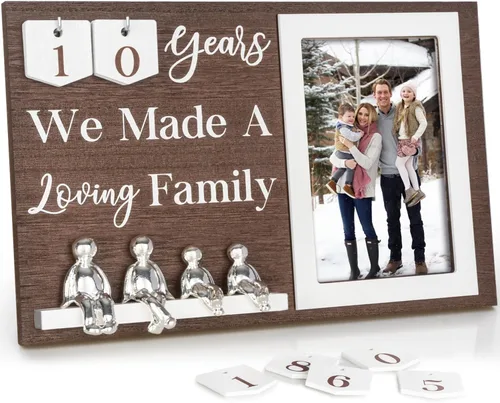 Idea de aniversario de boda para esposa, regalos para todos los aniversarios, regalo de lata de 10 años para parejas, él, su marido, esculturas de