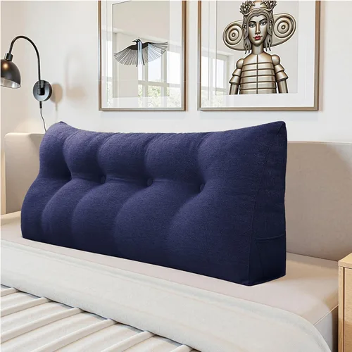 Miniatura 13 de Almohada de Cuña para Cabecero - Almohada Triangular para Cabecero de Cama, Almohada de Cuña para Descanso en la Cama, para Sentarse en la Cama