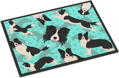 Caroline's Treasures MLM1025JMAT Border Collie - Tapete para puerta delantera, 24 x 36 pulgadas, para interiores y exteriores, para entrada,