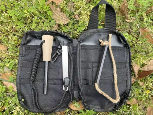 Miniatura 2 de Kit de iniciación de fuego de pedernal y acero, varillas de ferro, herramienta de supervivencia de arranque de incendios de magnesio para camping