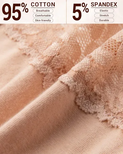Miniatura 2 de Jo & Bette Paquete de 6 o 12 unidades de ropa interior de algodón para mujer, conjunto de lencería suave y sexy